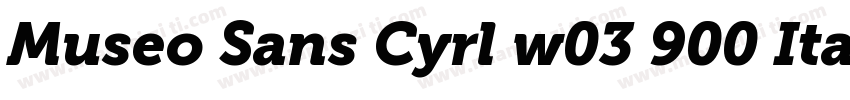 Museo Sans Cyrl w03 900 Italic字体转换